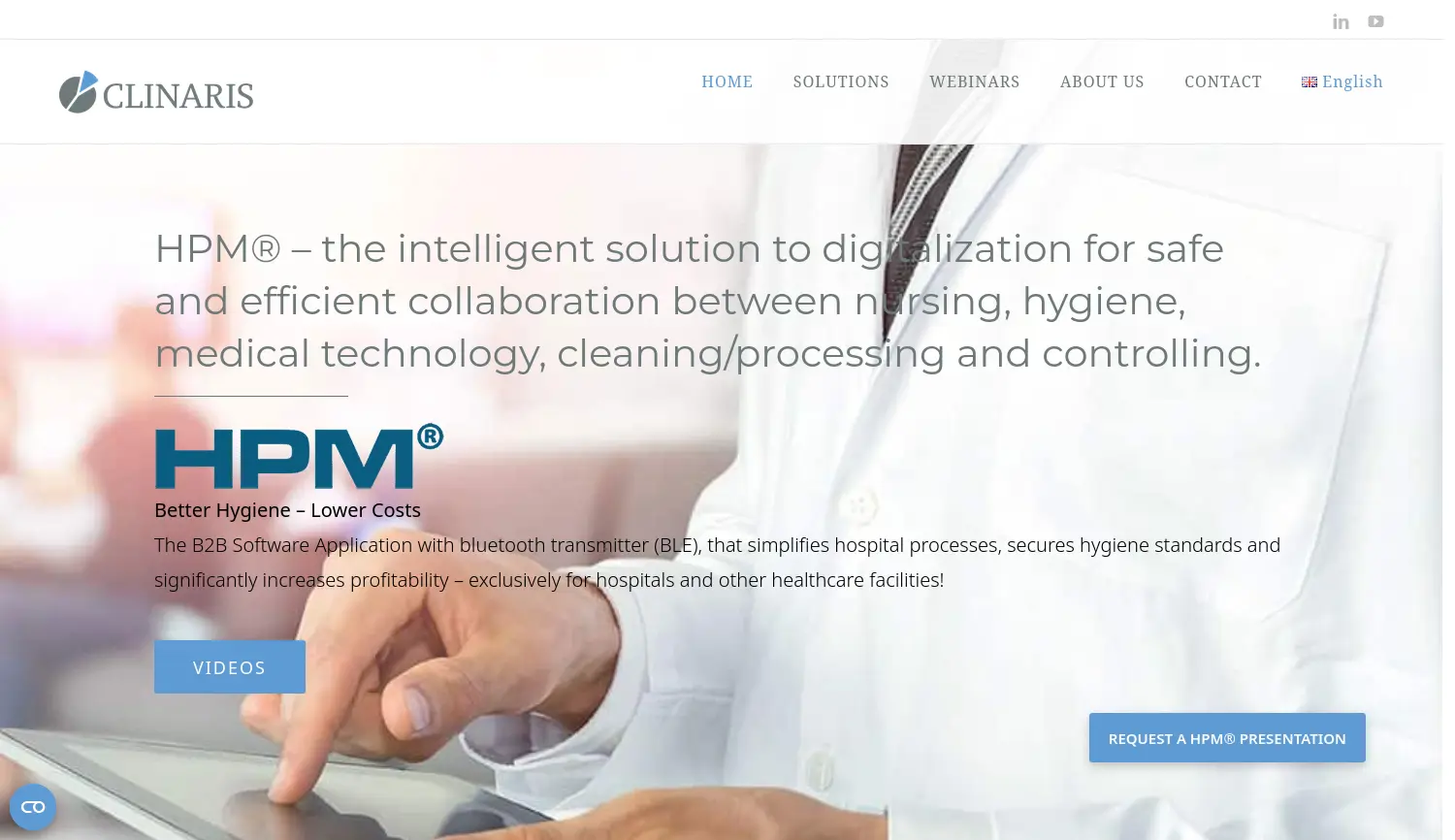 Website der Firma CLINARIS GmbH