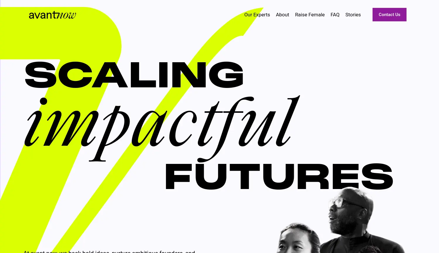 Website der Firma avant now GmbH