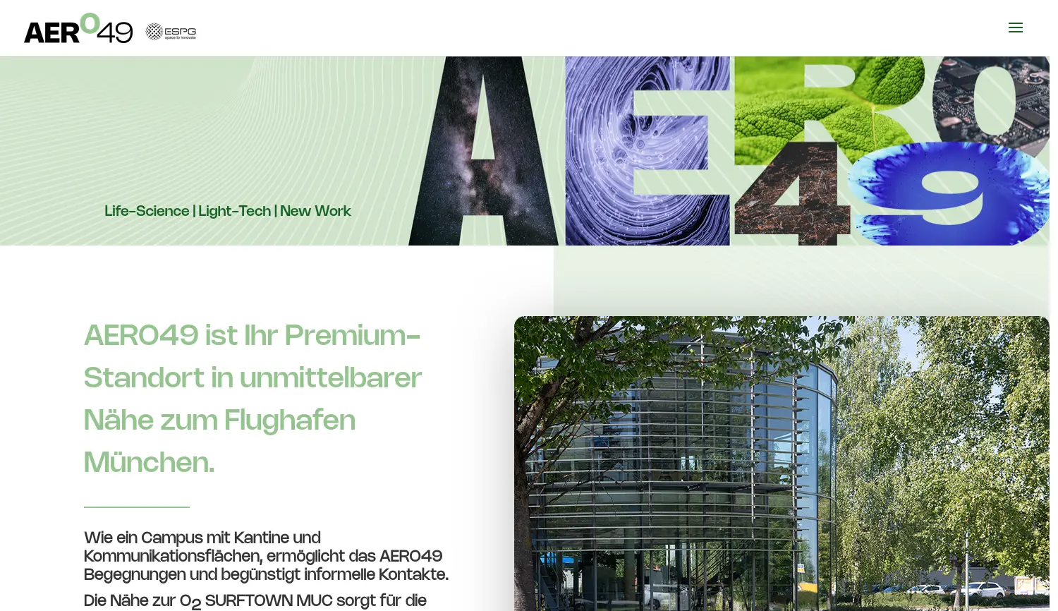 Website der Firma AERO49