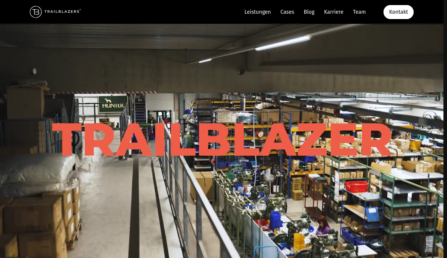 Website der Firma The Trailblazers GmbH