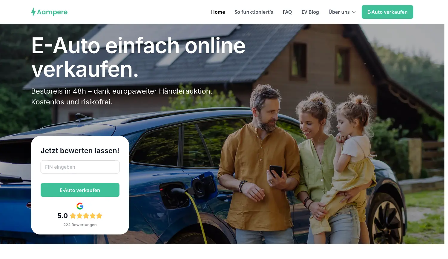 Website der Firma Aampere GmbH