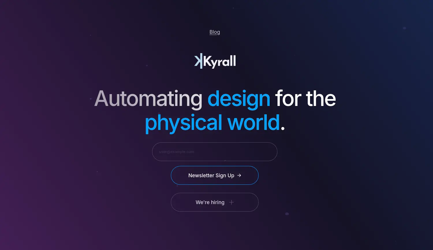 Website der Firma Kyrall GmbH i.G.