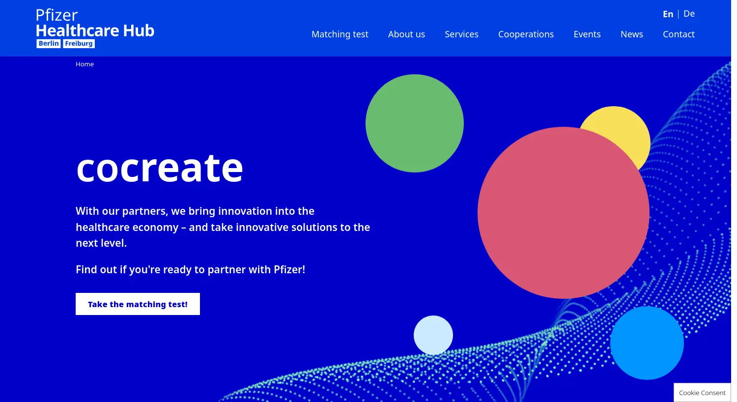 Website der Firma Pfizer Pharma GmbH