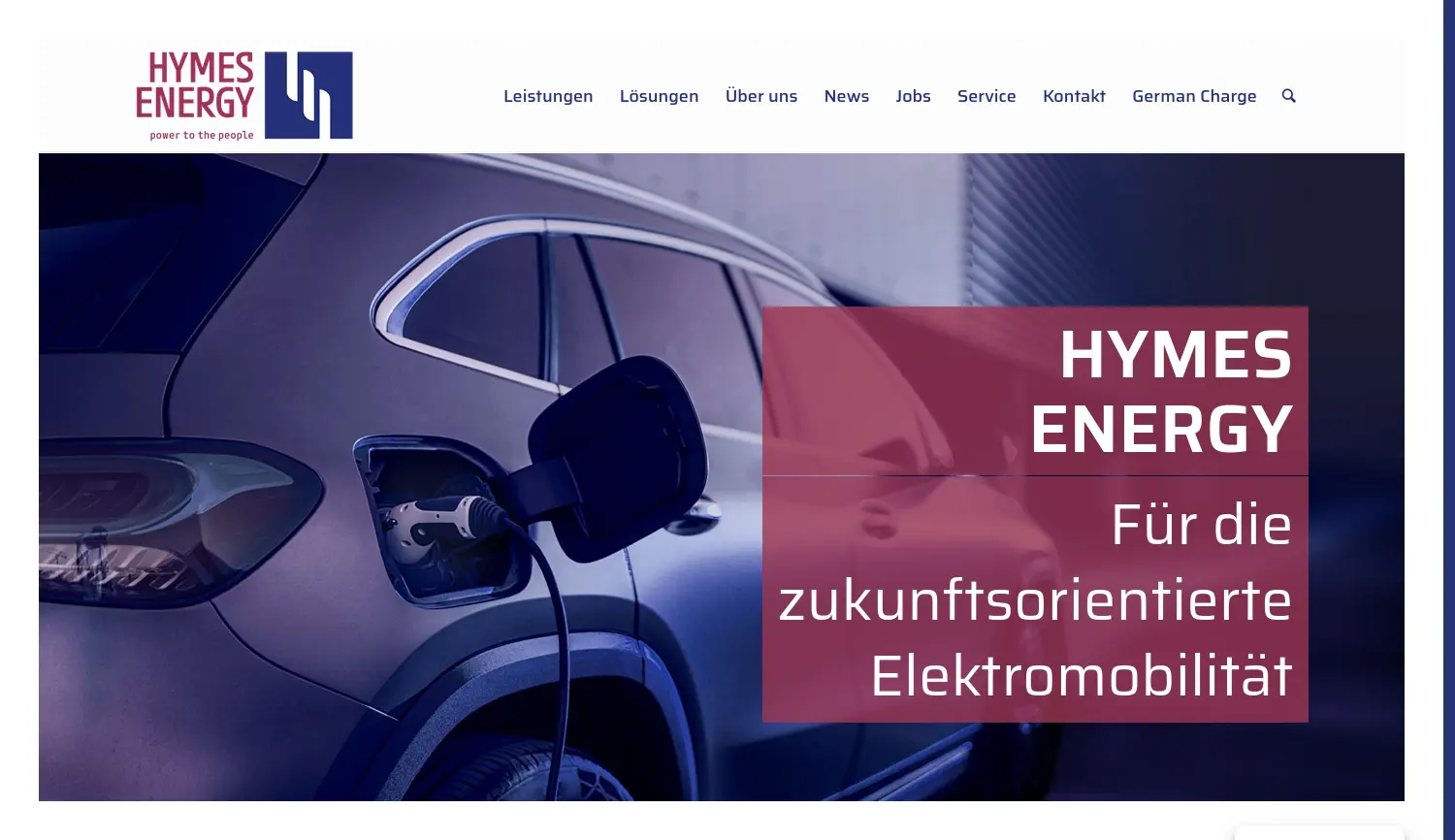 Website der Firma Hymes Energy GmbH