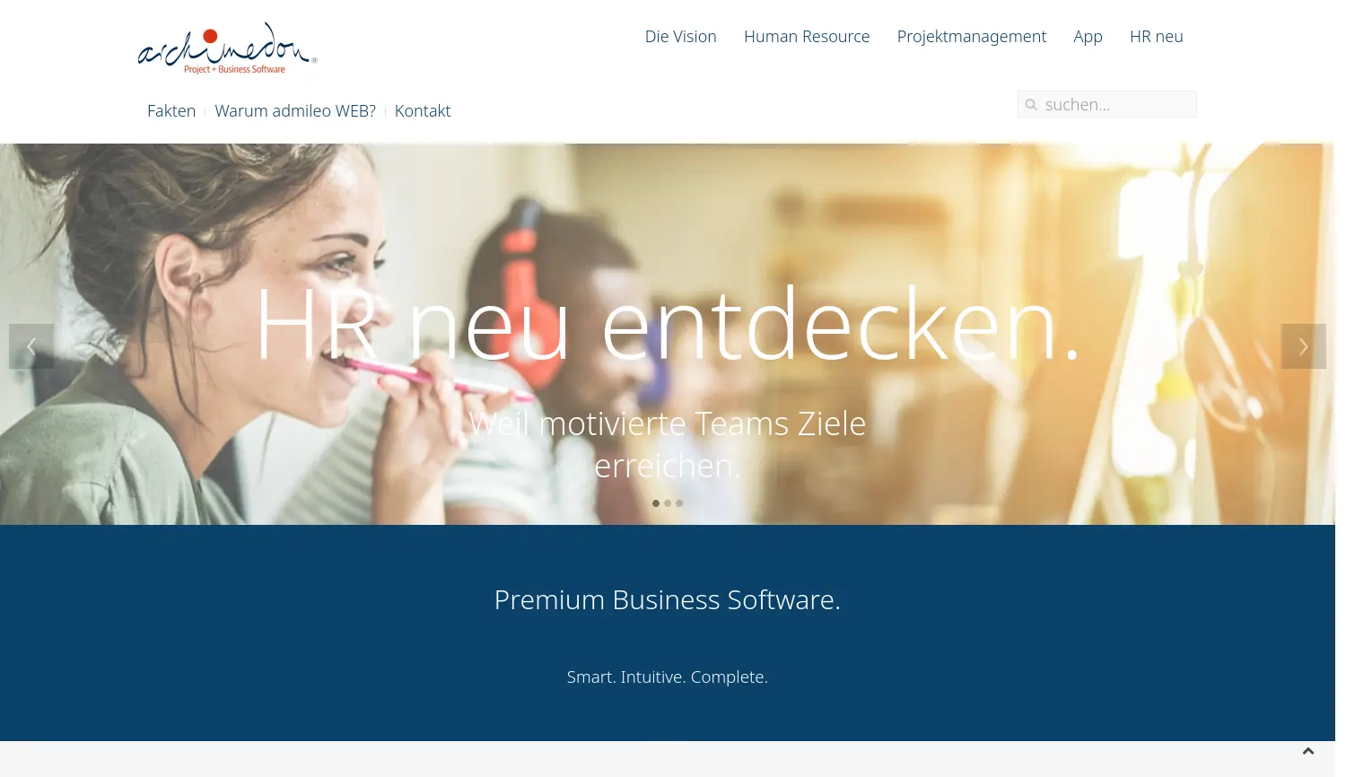 Website der Firma Archimedon Software und Consulting GmbH & Co. KG