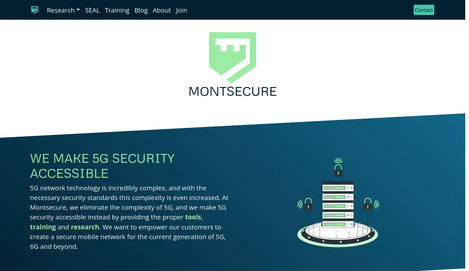 Website der Firma Montsecure GmbH