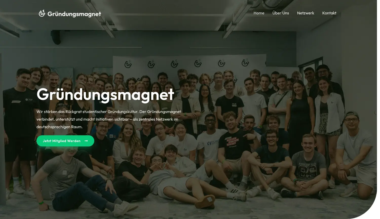 Website der Firma Gründungsmagnet