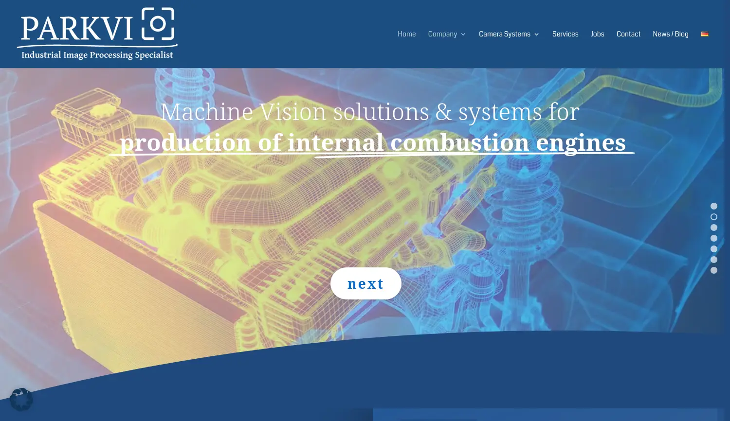 Website der Firma PARKVI GmbH