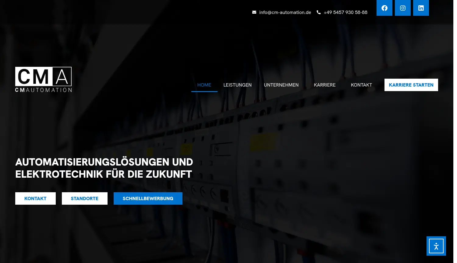 Website der Firma CM-Automation GmbH