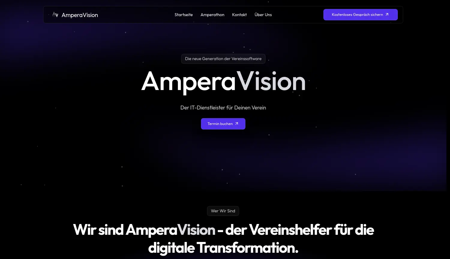 Website der Firma AmperaVision GmbH