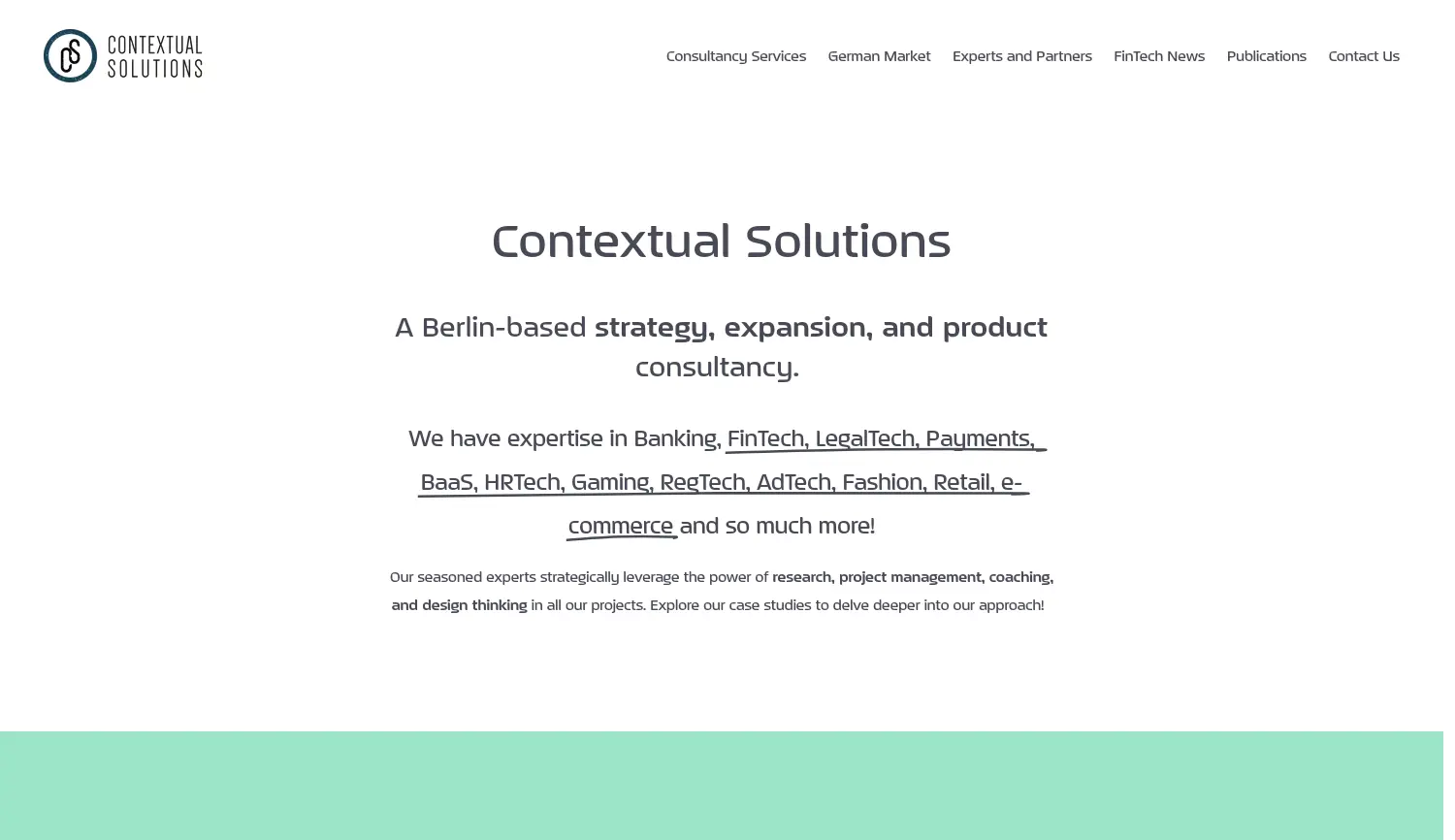 Website der Firma Contextual Solutions GmbH