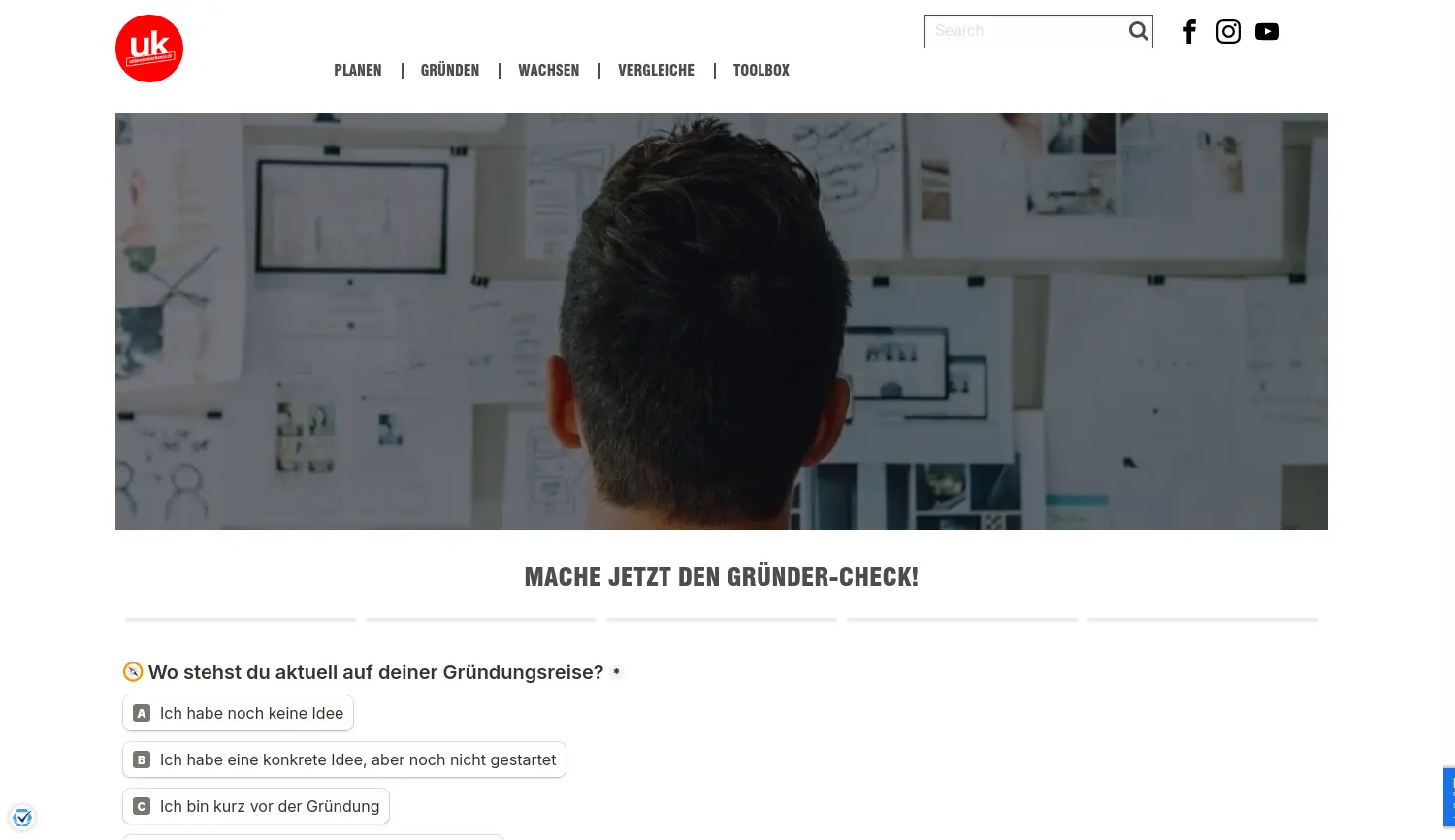 Website der Firma Unternehmerkanal