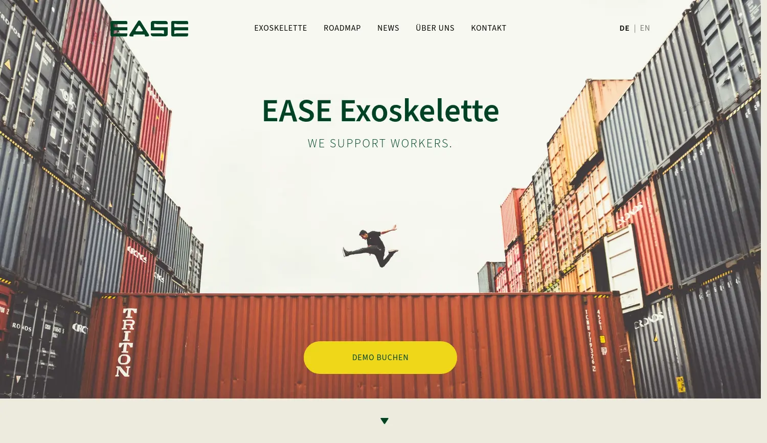 Website der Firma EASE - Ergonomische Assistenzsysteme GmbH