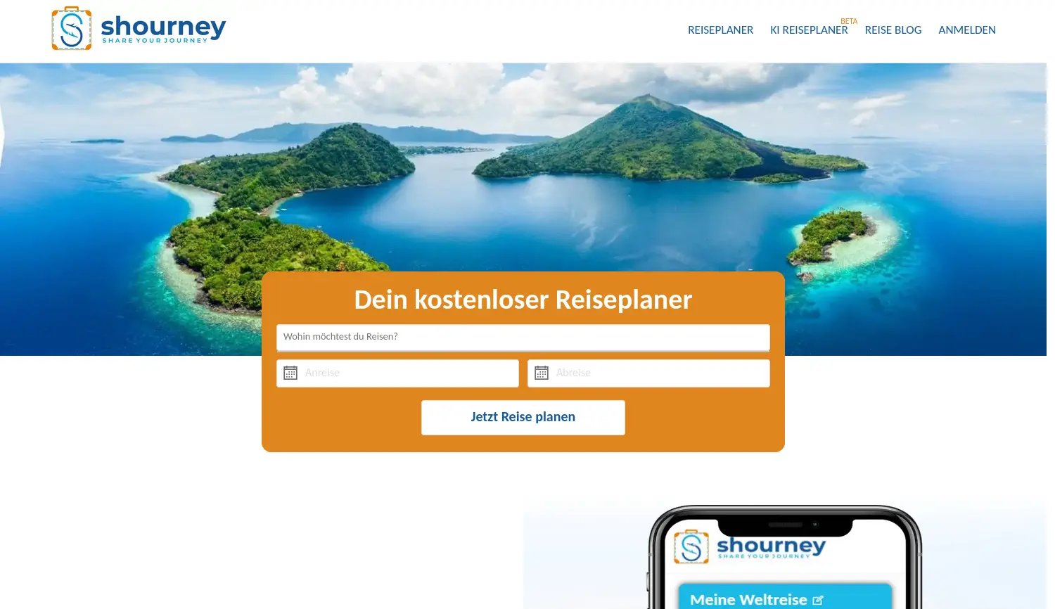 Website der Firma shourney.com UG (haftungsbeschränkt)