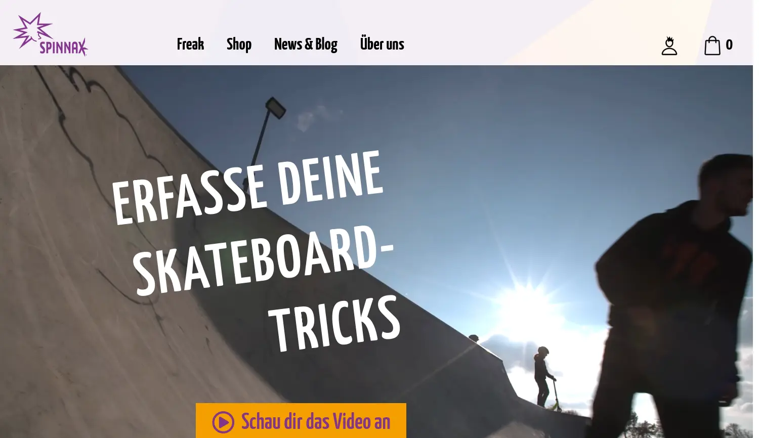 Website der Firma Spinnax GmbH