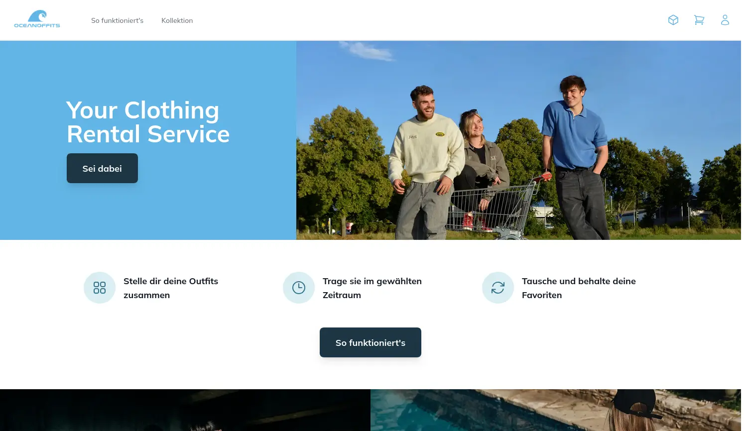 Website der Firma OceanOfFits GmbH
