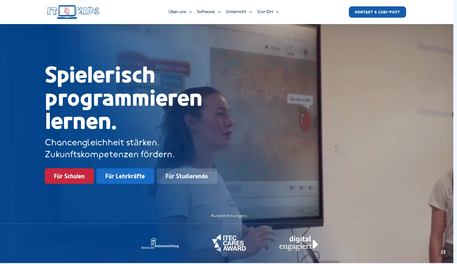 Website der Firma IT4Kids Plus gemeinnützige UG (haftungsbeschränkt)