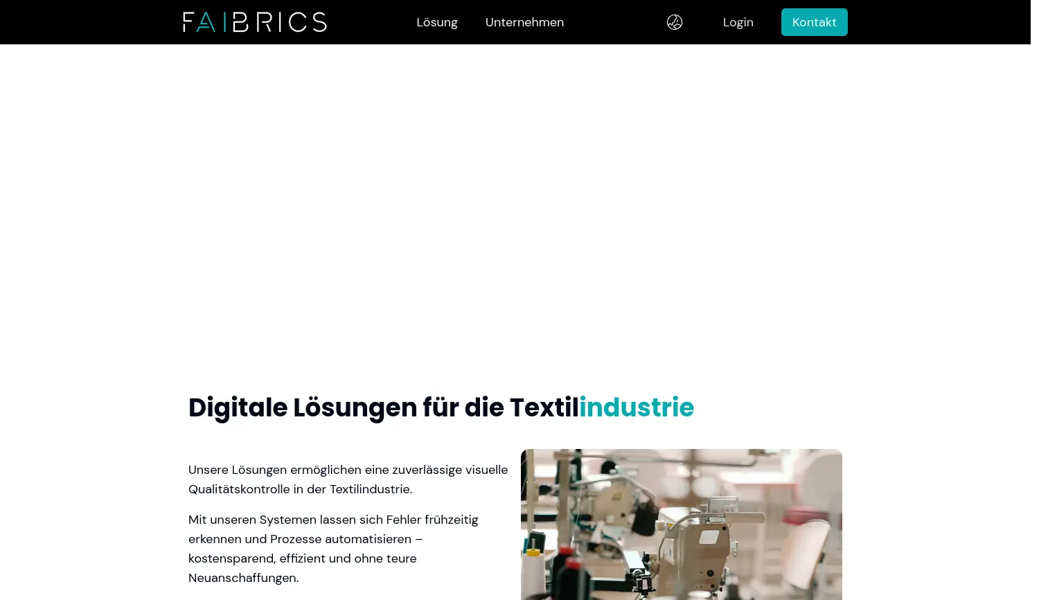 Website der Firma FAIBRICS GmbH