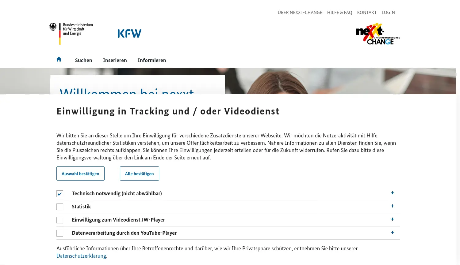 Website der Firma nexxt-change