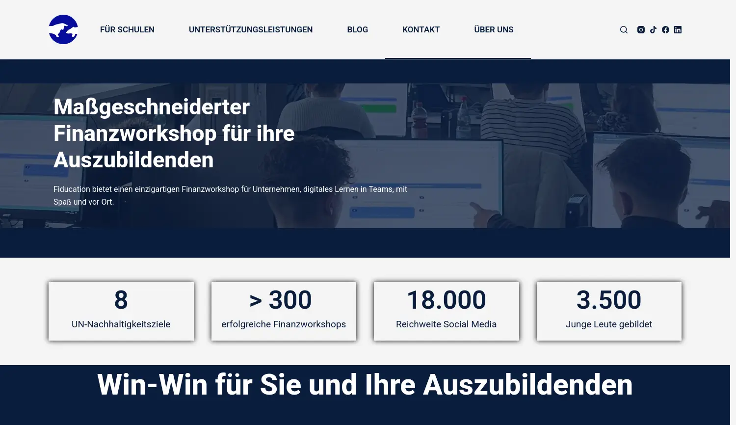 Website der Firma Fiducation Dienstleistungen UG (haftungsbeschränkt)
