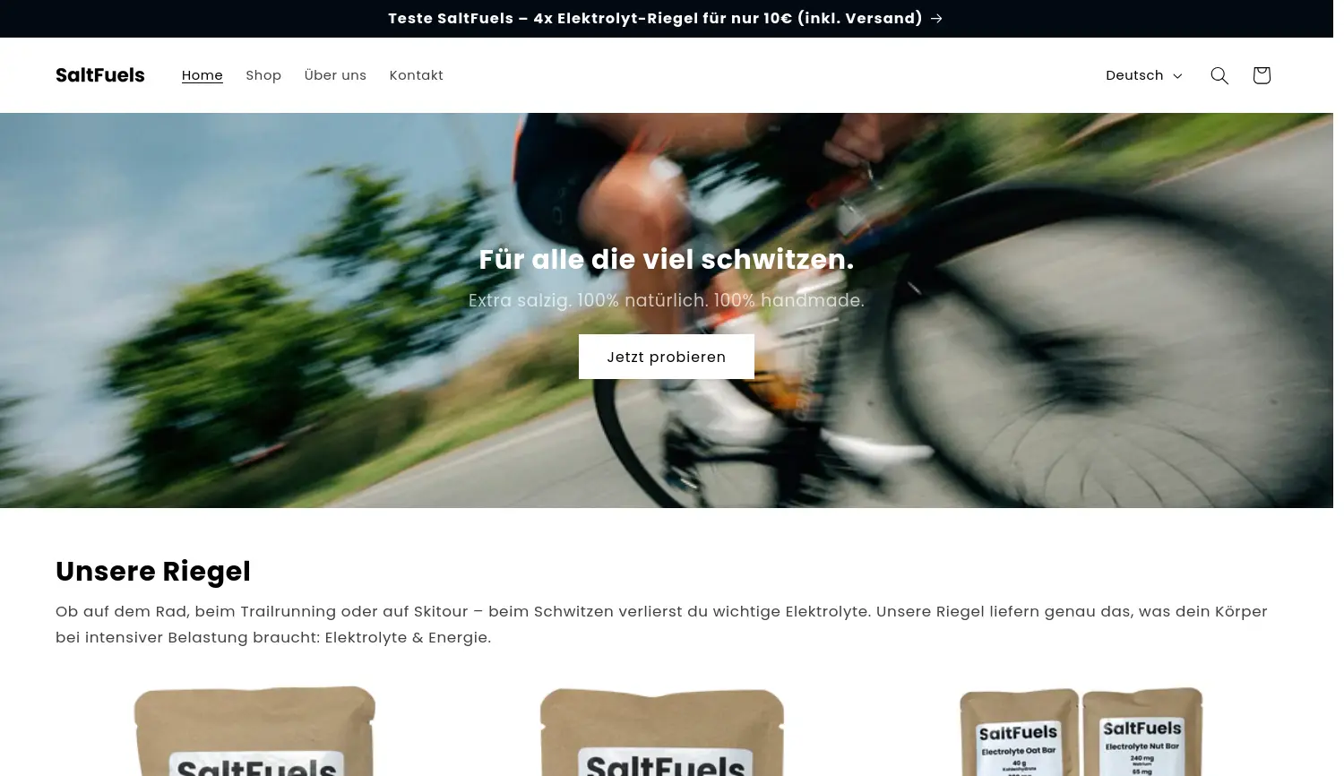 Website der Firma SaltFuels