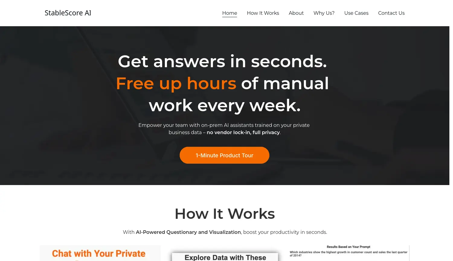 Website der Firma StableScore