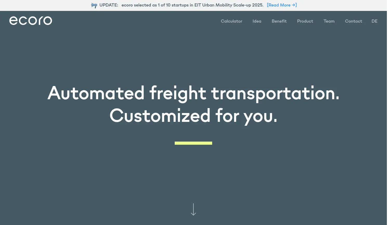 Website der Firma ecoro GmbH