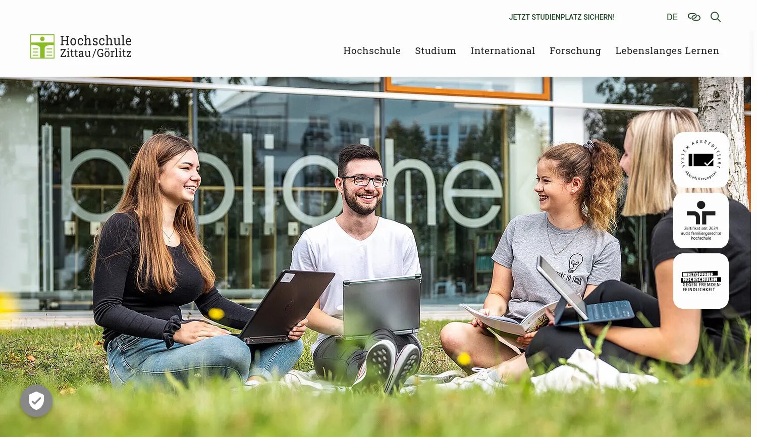 Website der Firma Hochschule Zittau/Görlitz