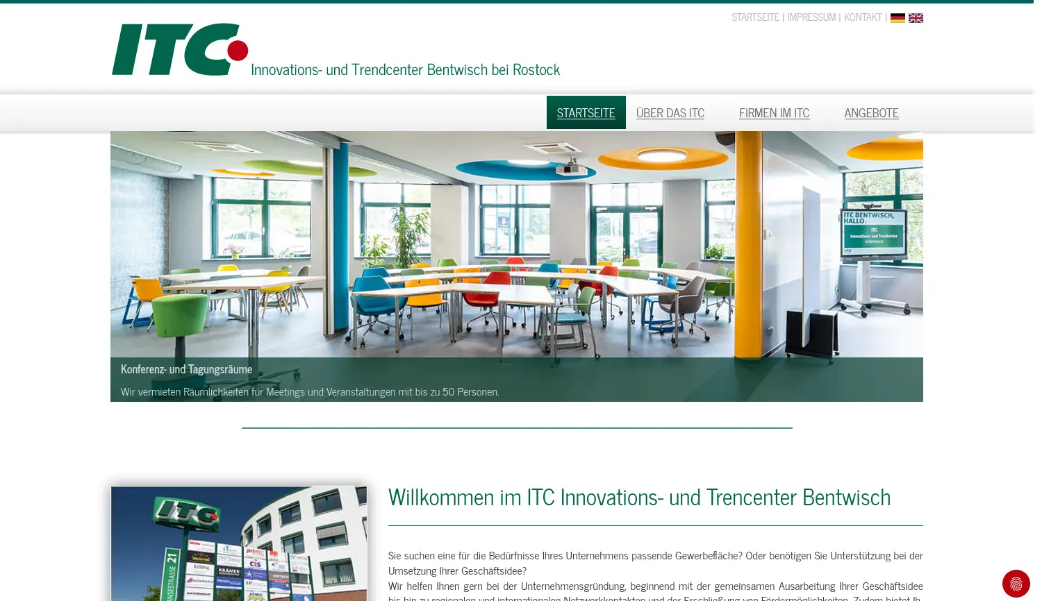 Website der Firma ITC Innovations- und Trendcenter GmbH