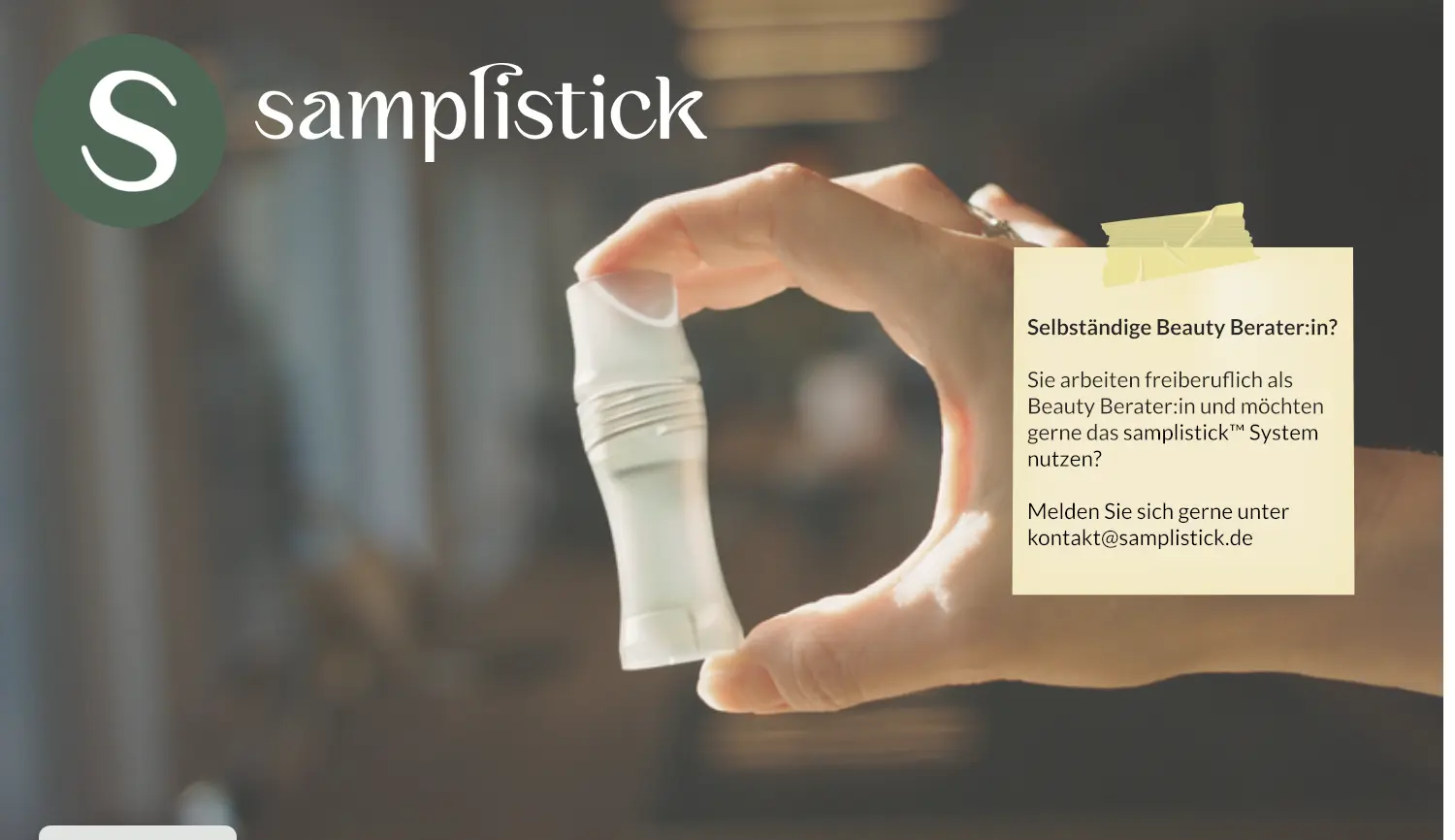 Website der Firma samplistick GmbH