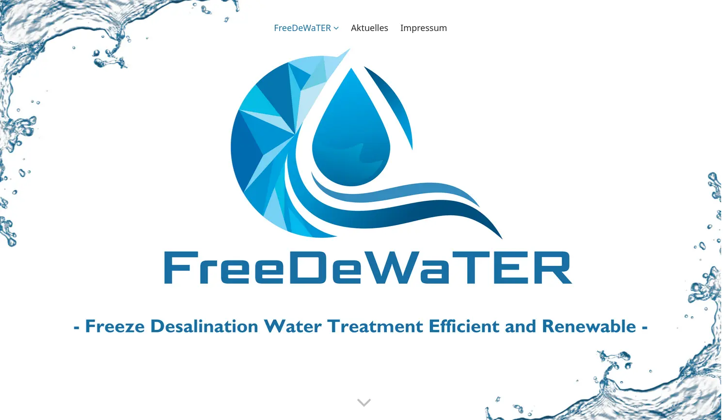 Website der Firma FreeDeWaTER
