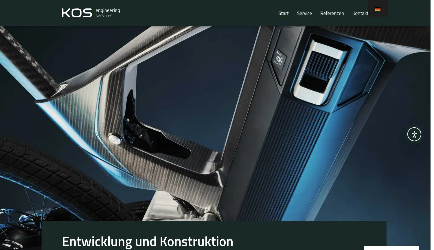 Website der Firma KOS engineering services, Inh. Martin Herber