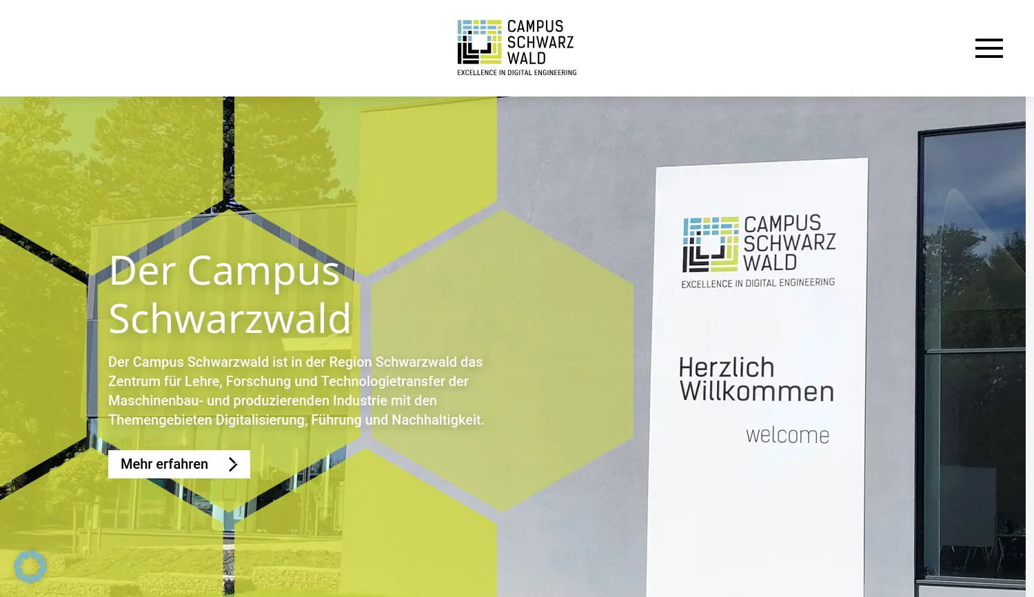 Website der Firma Centrum für Digitalisierung, Führung und Nachhaltigkeit Schwarzwald gGmbH