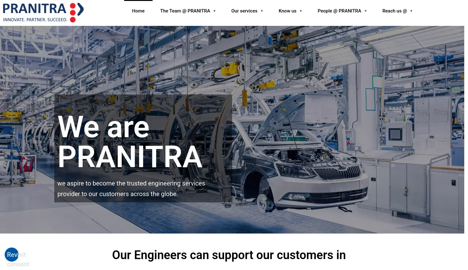 Website der Firma PRANITRA