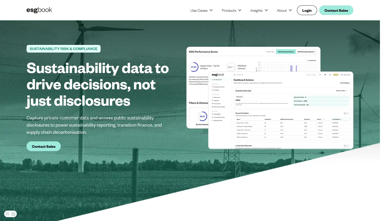 Website der Firma ESG Book GmbH