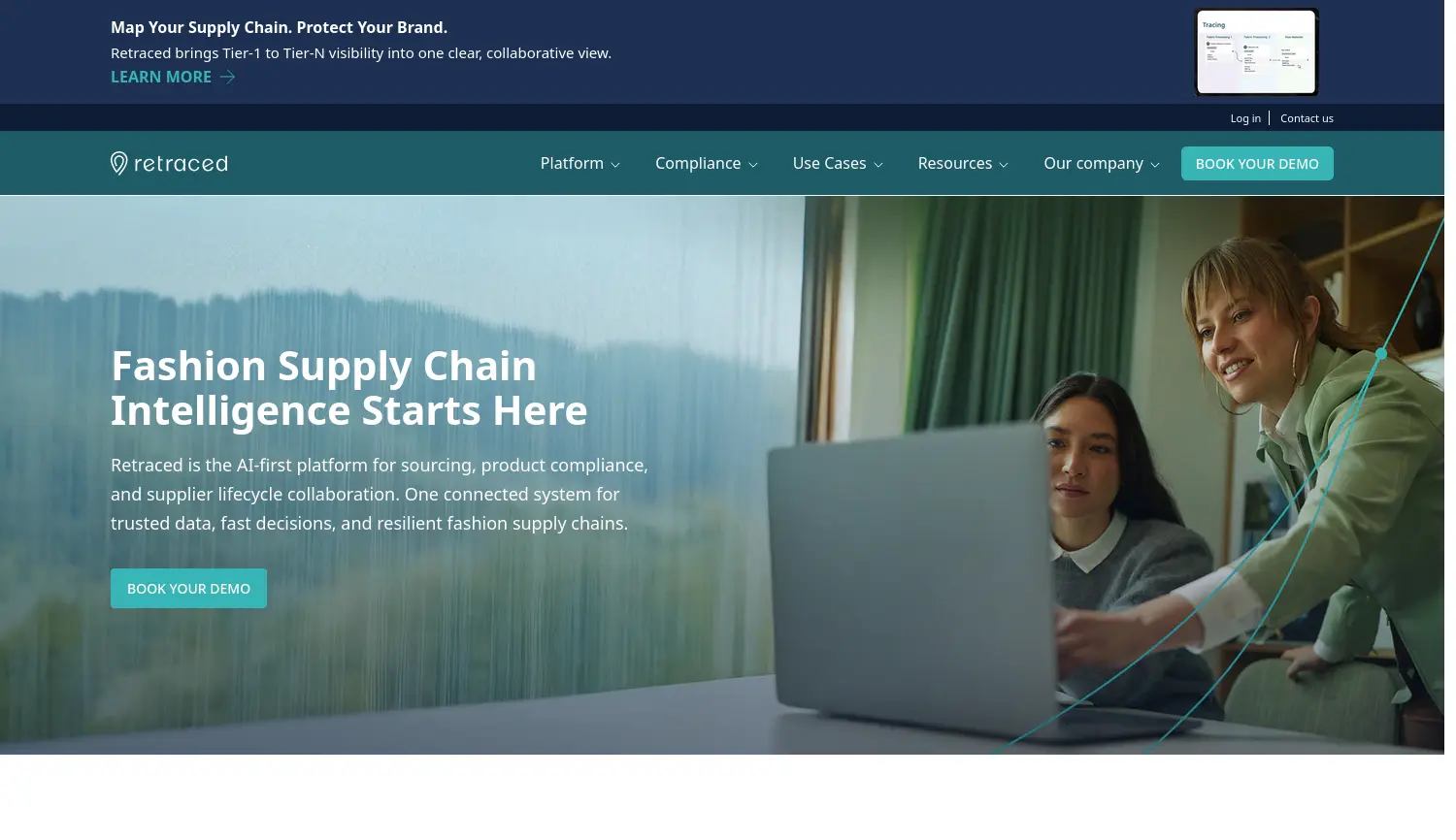 Website der Firma Retraced GmbH