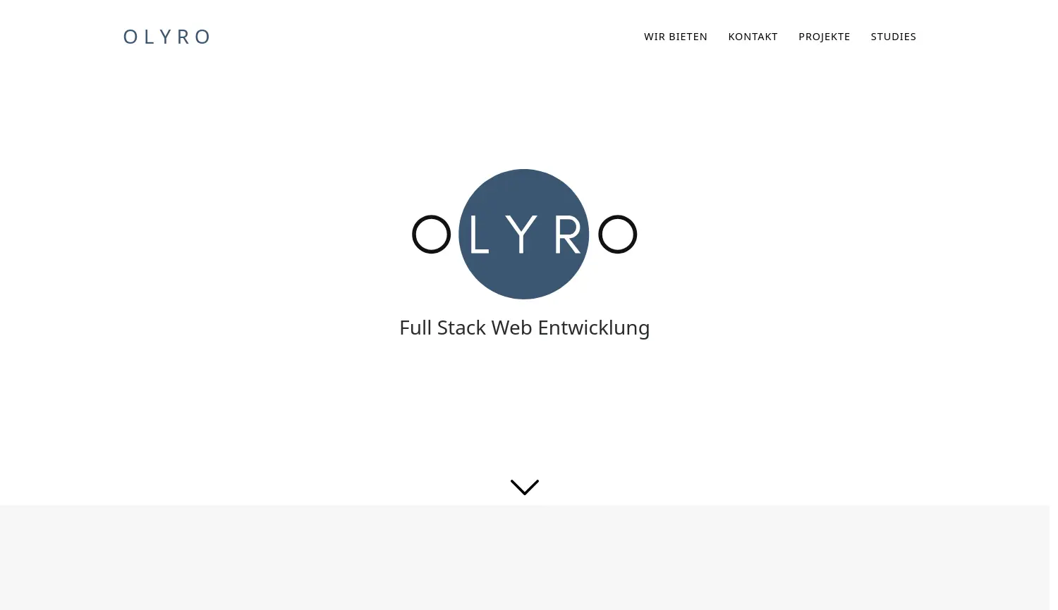 Website der Firma Olyro GmbH