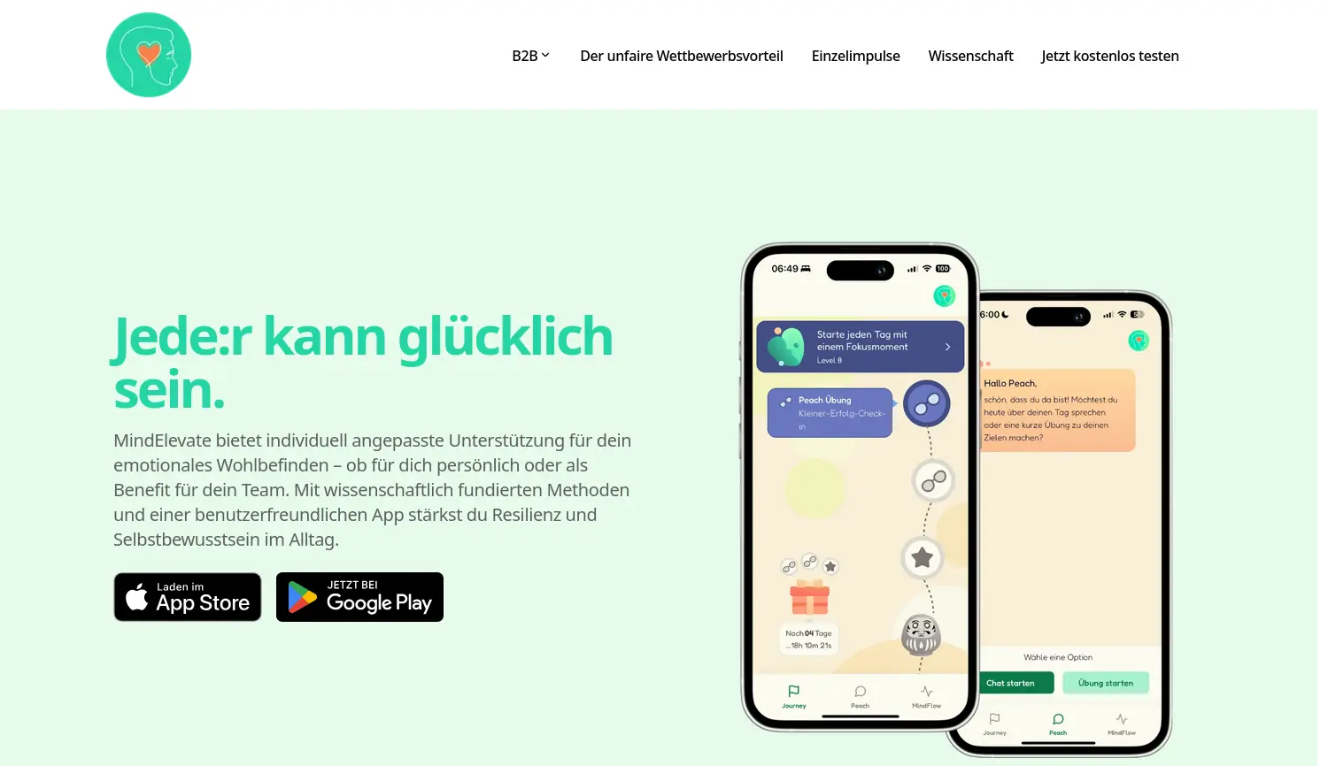 Website der Firma ME MindElevate GmbH