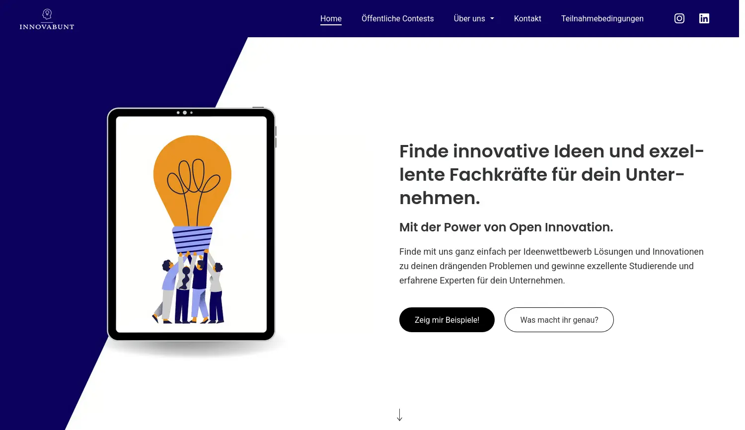 Website der Firma innovabunt UG (haftungsbeschränkt)
