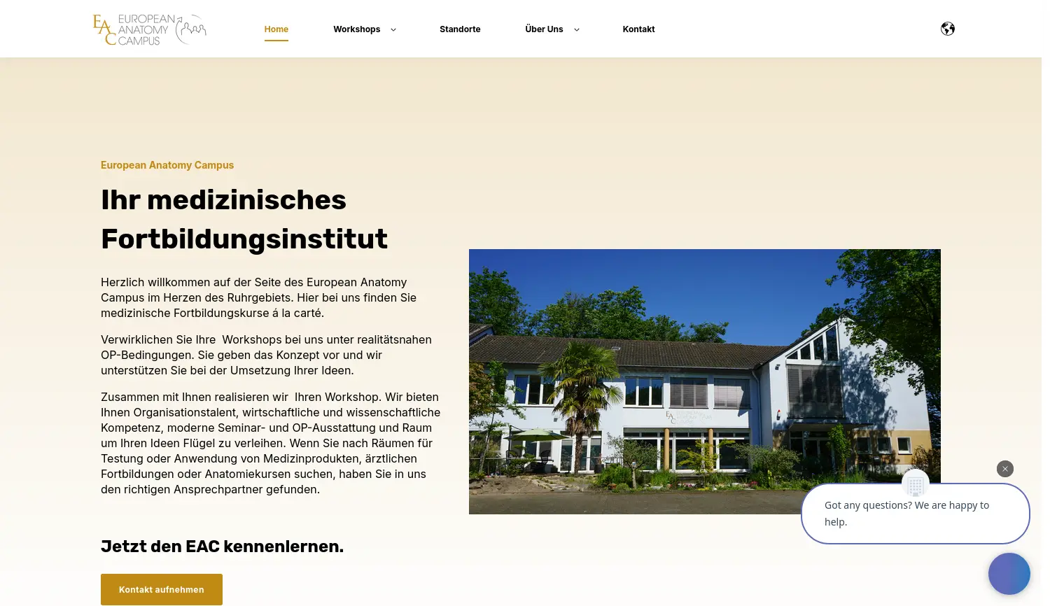 Website der Firma Meducation GmbH