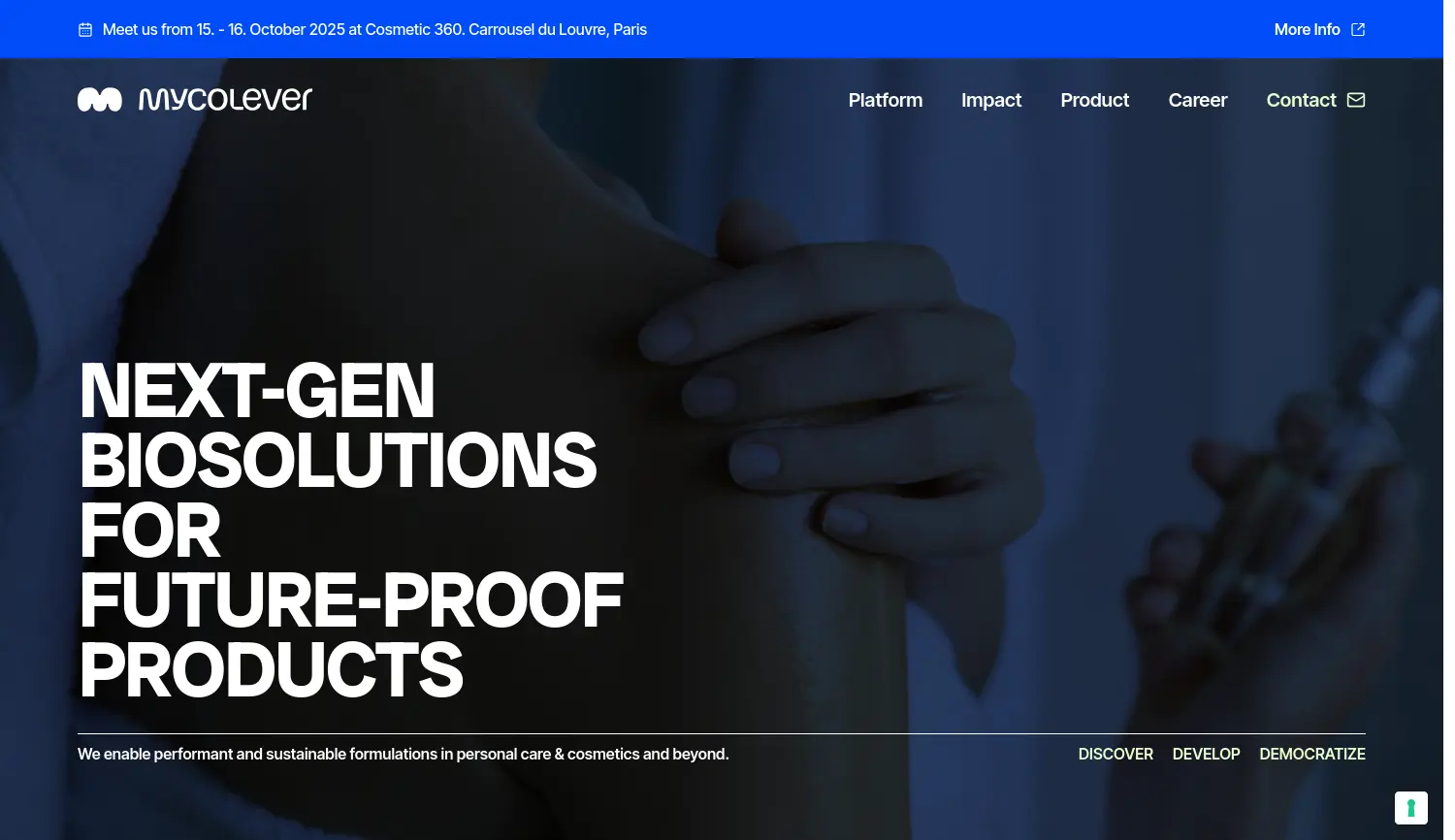 Website der Firma Mycolever GmbH