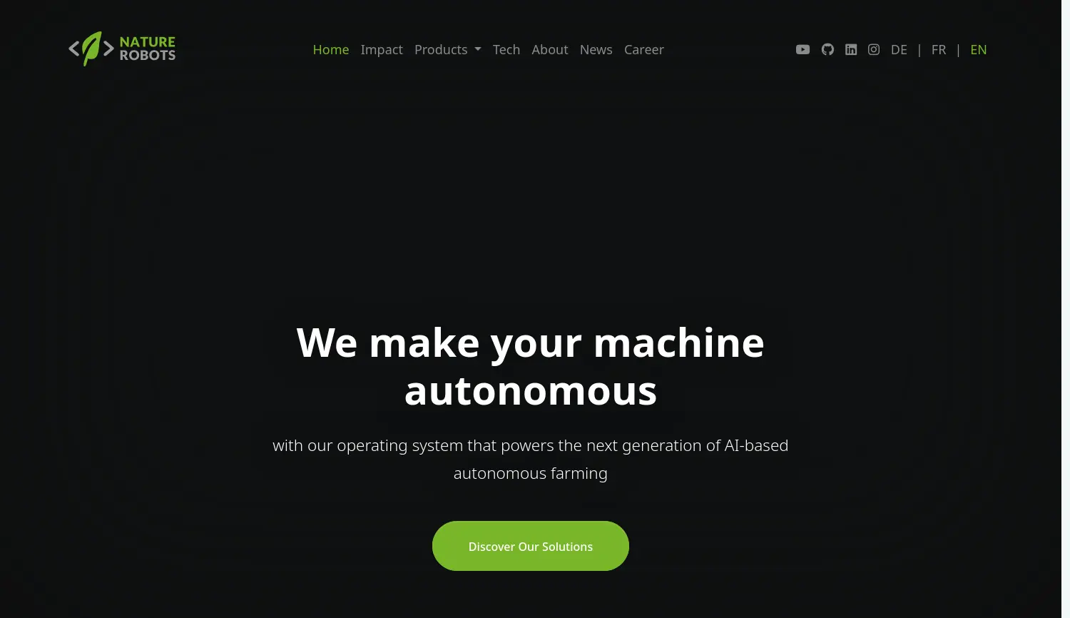 Website der Firma Nature Robots GmbH
