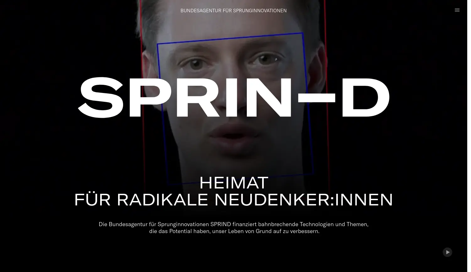Website der Firma SPRIND GmbH