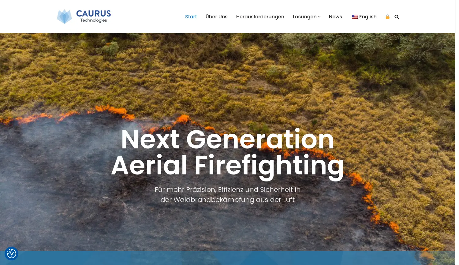 Website der Firma CAURUS Technologies GmbH