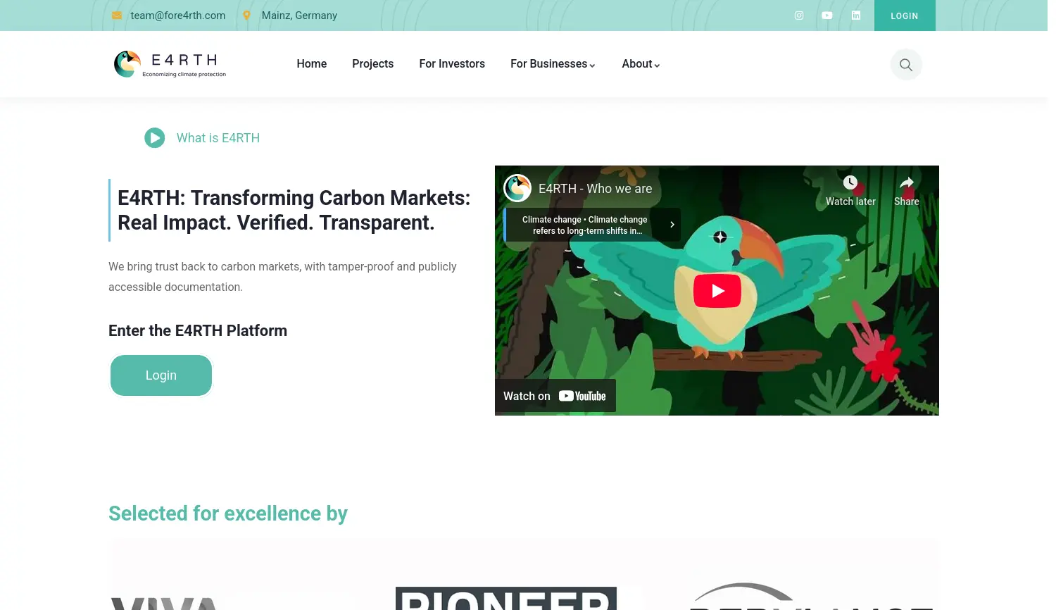 Website der Firma GSG ForEarth UG (haftungsbeschränkt)