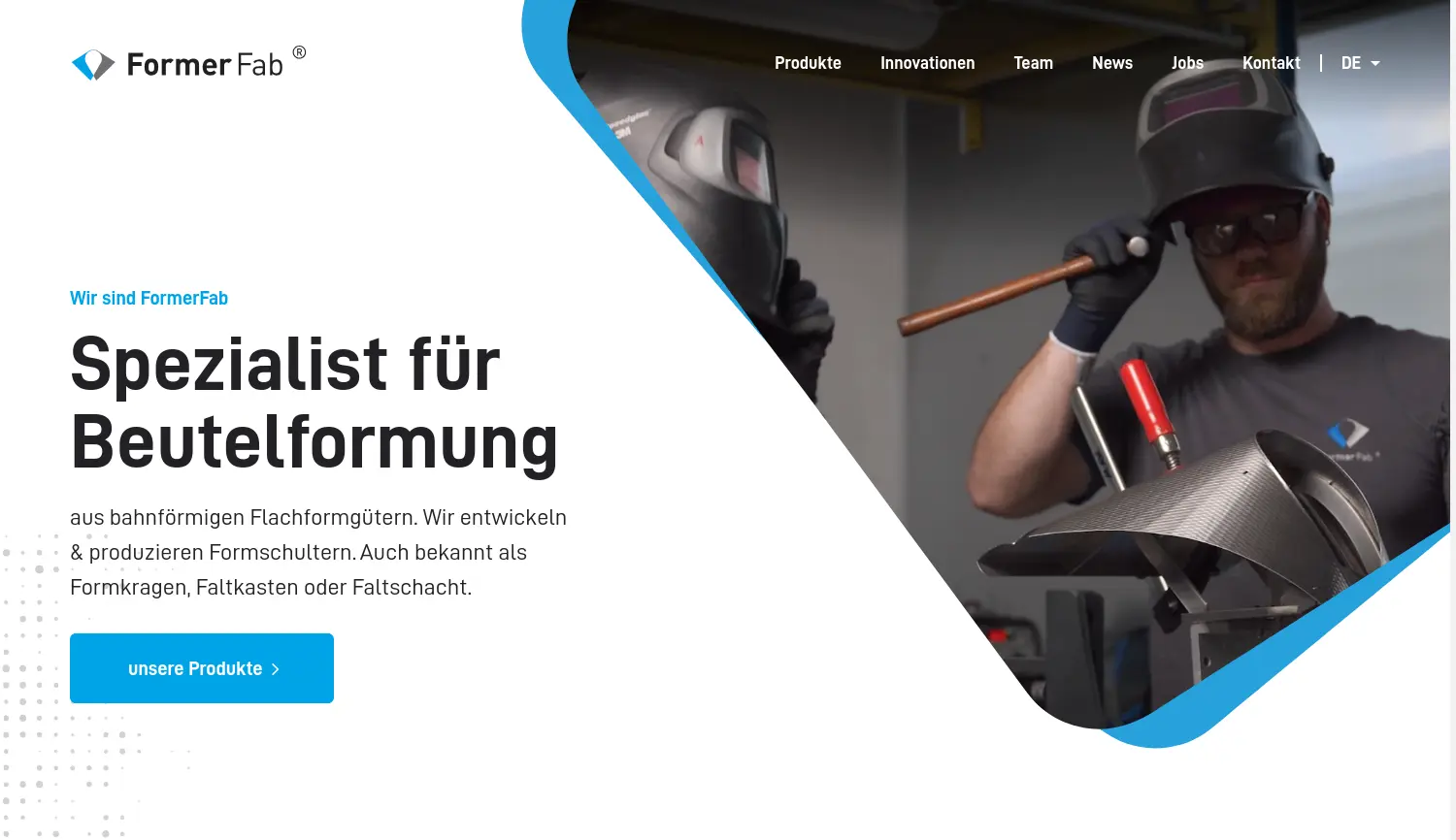 Website der Firma FormerFab GmbH