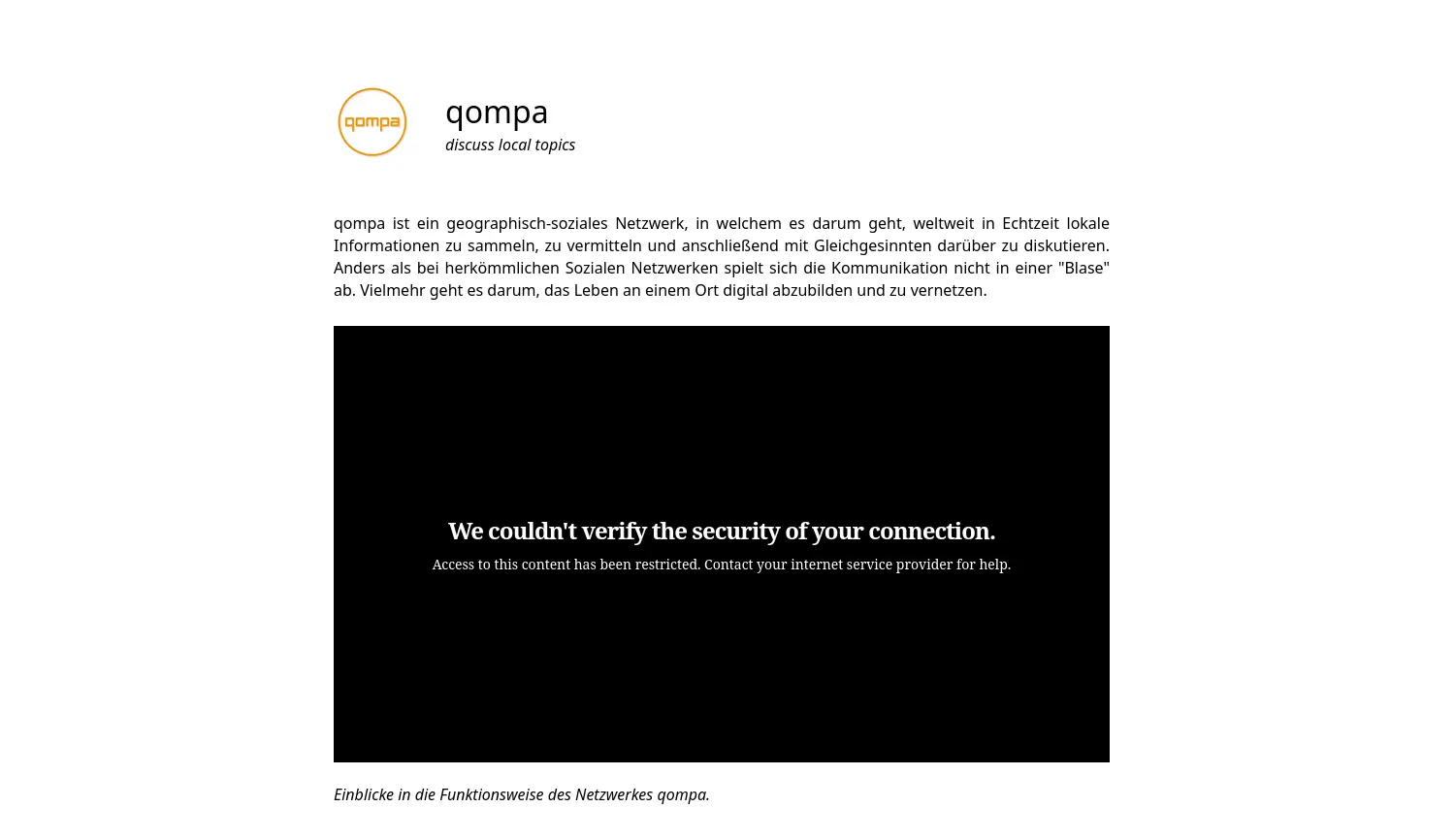 Website der Firma qompa GmbH