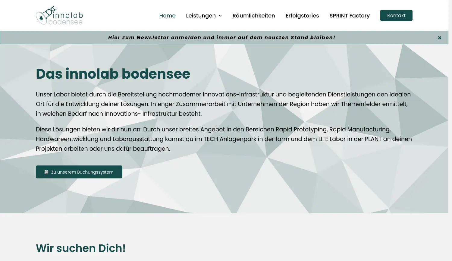 Website der Firma innolab bodensee