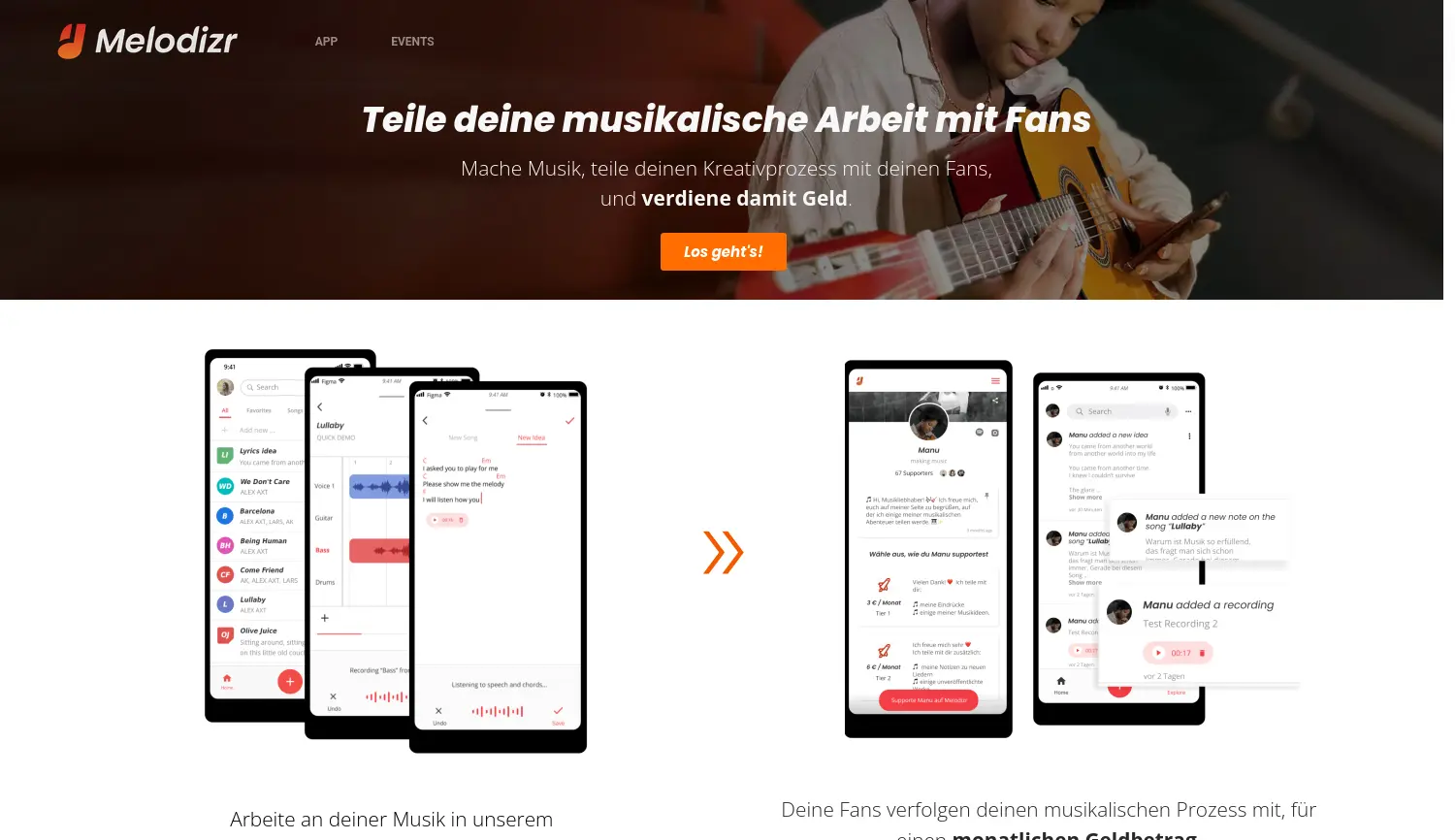 Website der Firma Alexandra Axt (Melodizr)