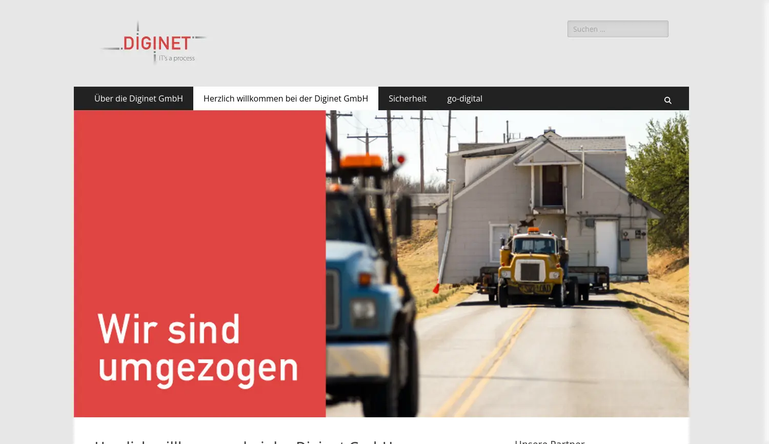Website der Firma Diginet GmbH